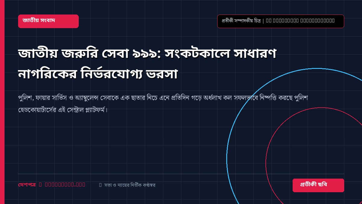 জাতীয় জরুরি সেবা ৯৯৯: সংকটকালে সাধারণ নাগরিকের নির্ভরযোগ্য ভরসা