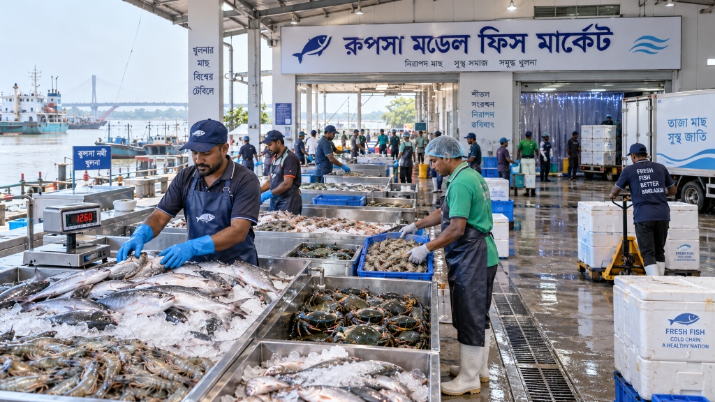 রূপসায় আন্তর্জাতিক মানের আধুনিক মাছবাজার চাই: খুলনার সম্ভাবনায় সমৃদ্ধ হবে জাতীয় অর্থনীতি